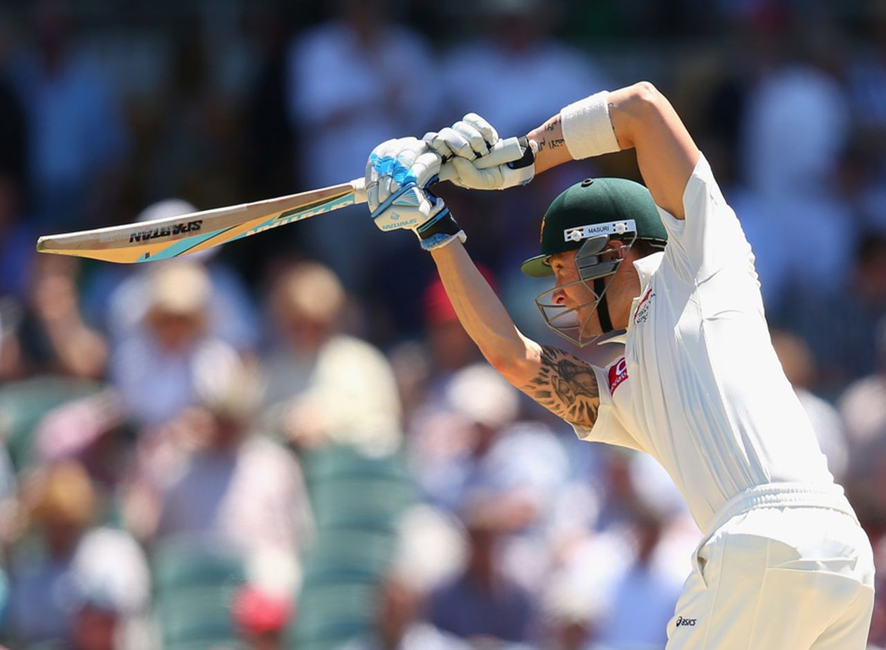 Michael Clarke drives, Australia v South Africa, 2nd Test, Adelaide, 1st day, November 22, 2012