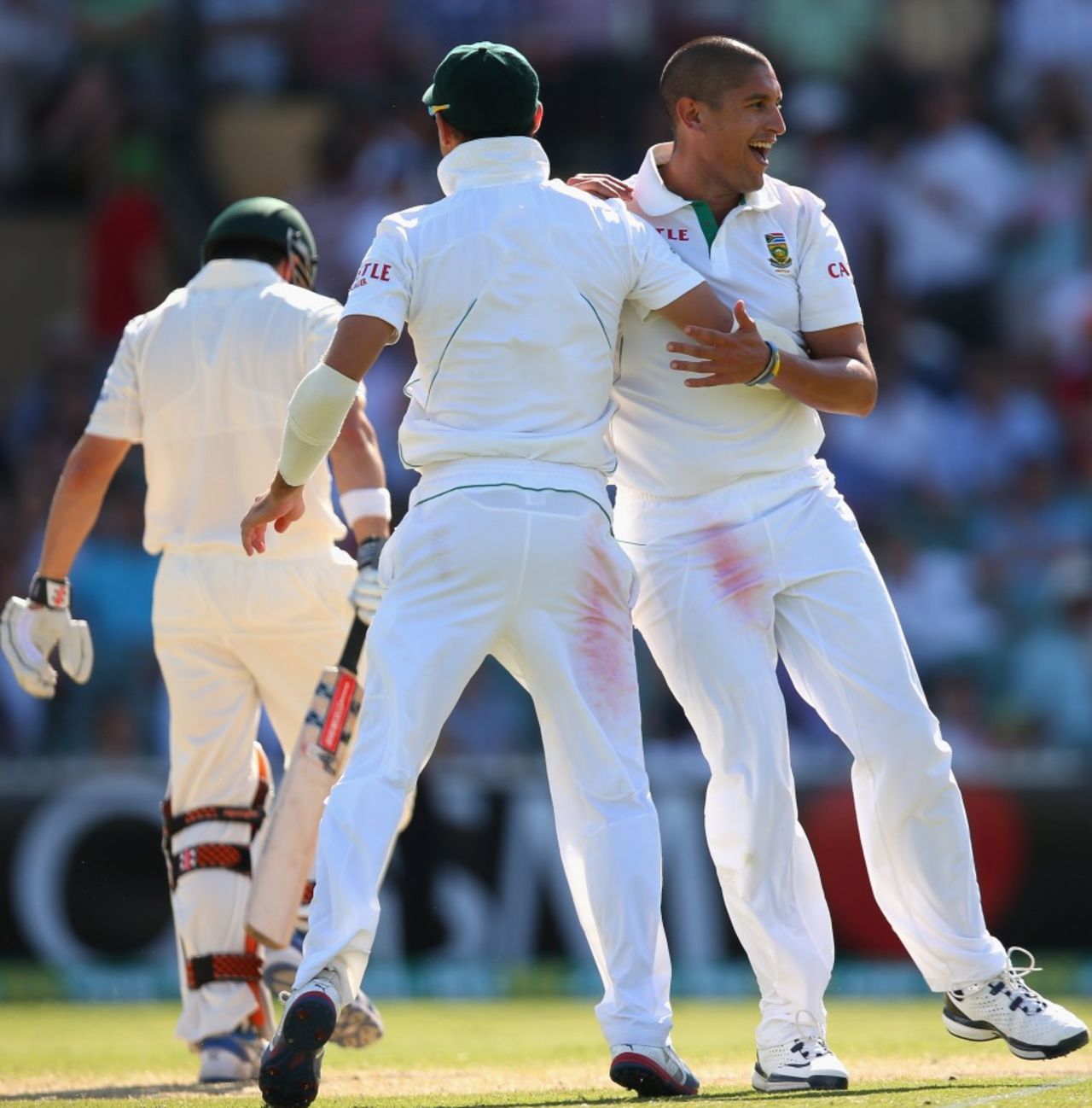 Rory Kleinveldt celebrates a wicket, Australia v South Africa, 2nd Test, Adelaide, 3rd day, November 24, 2012