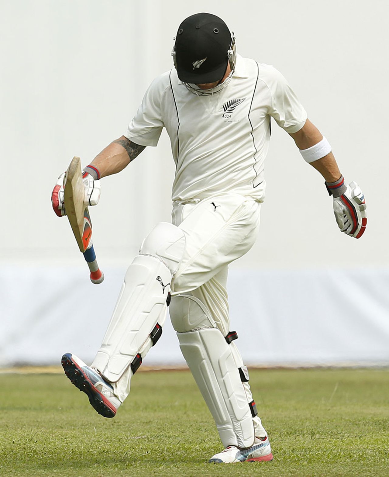 A frustrated Brendon McCullum walks back after getting a rough decision, Sri Lanka v New Zealand, 2nd Test, Colombo, 1st day, November 25, 2012
