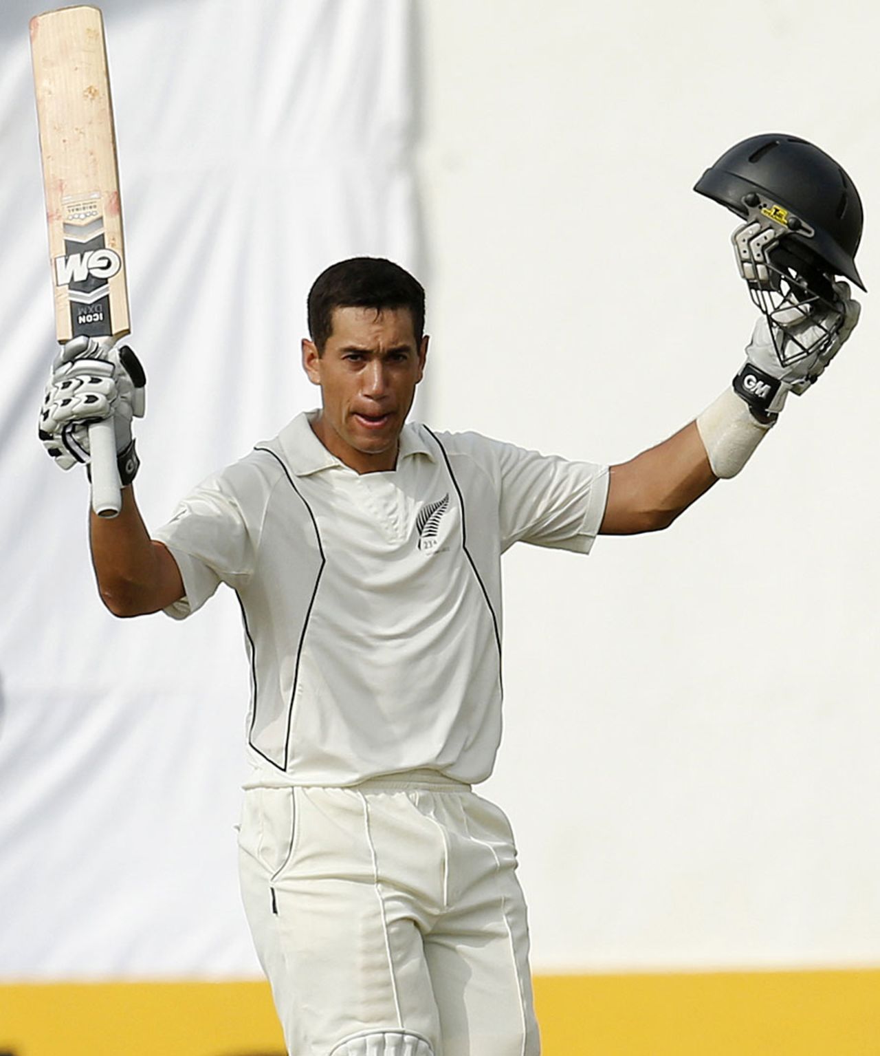 Ross Taylor celebrates his eighth Test century, Sri Lanka v New Zealand, 2nd Test, Colombo, 1st day, November 25, 2012