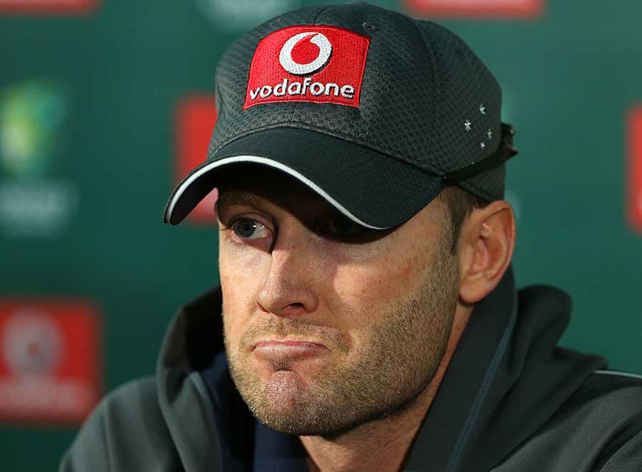 A serious Michael Clarke looks on, Perth, November 29, 2012