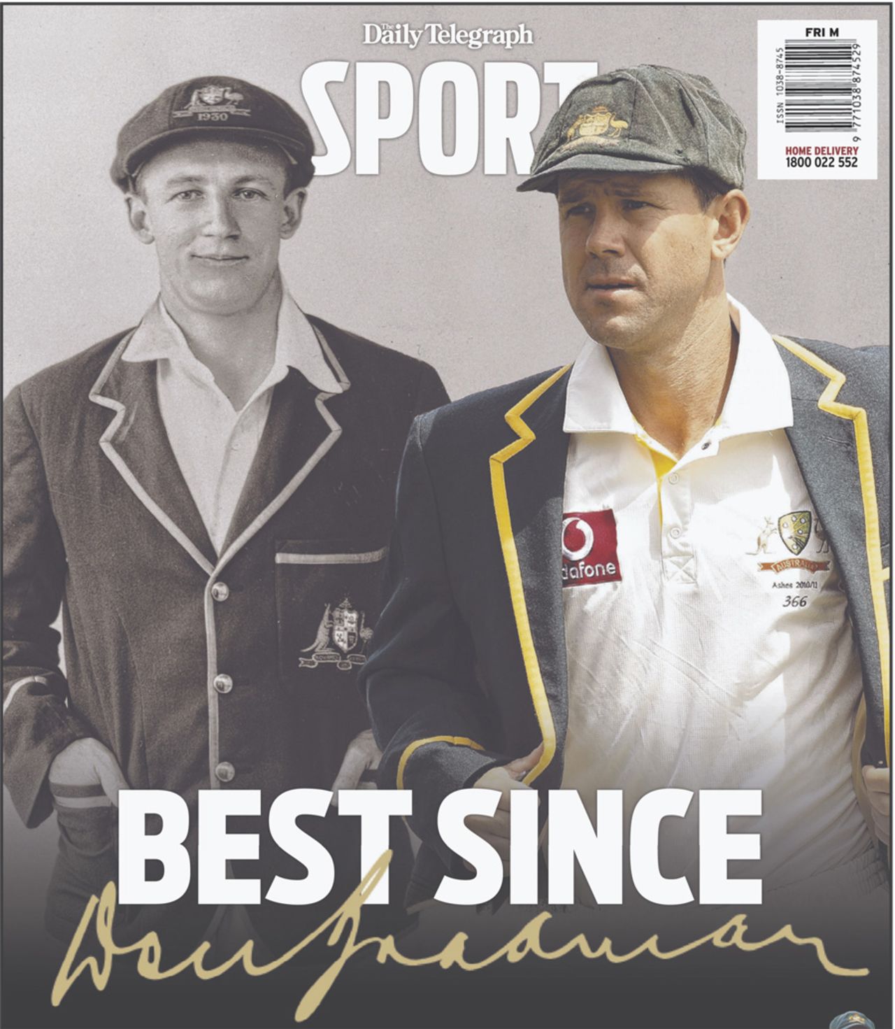 Australia's <i>Daily Telegraph</i> pays tribute to Ricky Ponting, November 29, 2012