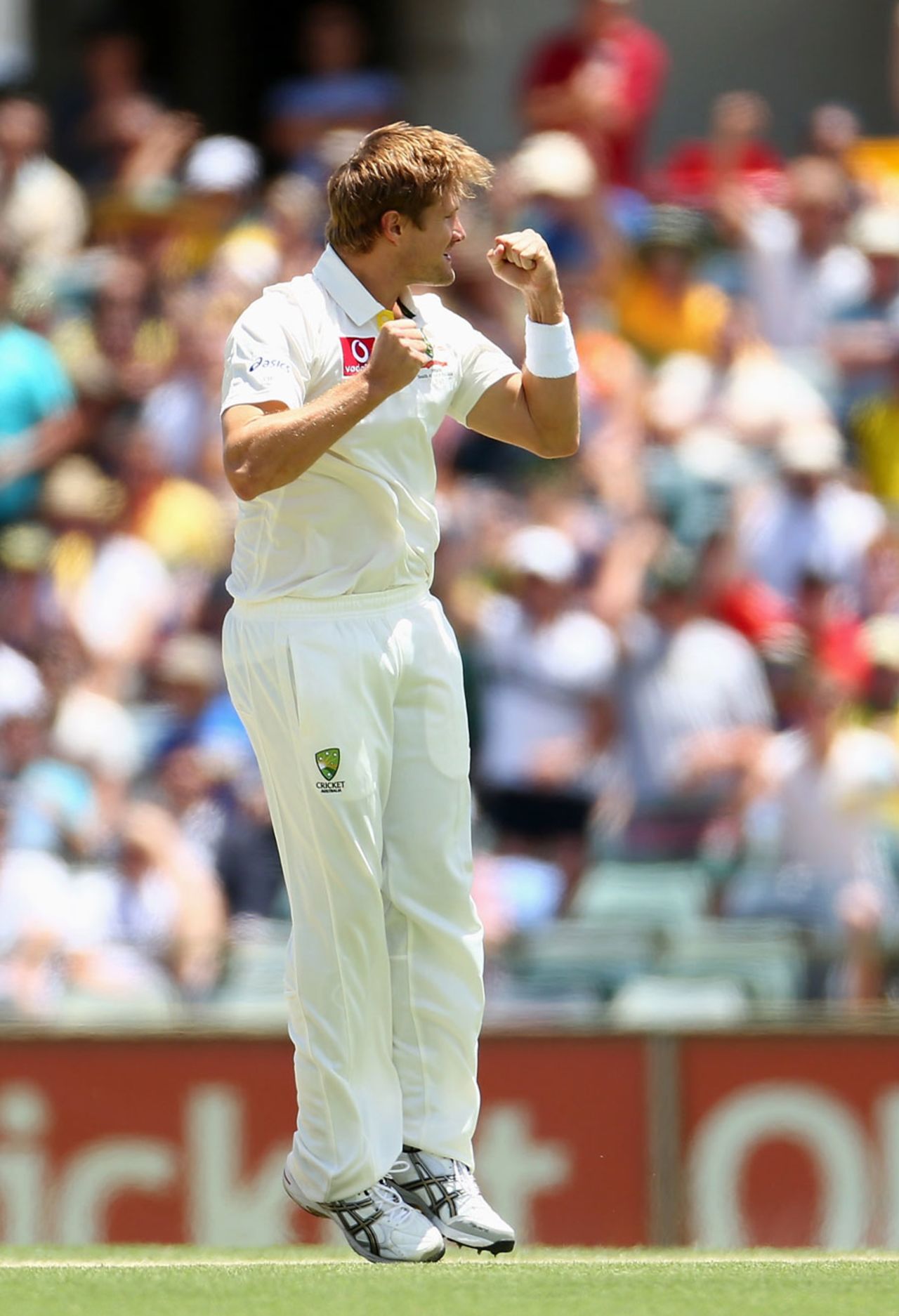Shane Watson picked up Australia's first wicket on his return, Australia v South Africa, 3rd Test, Perth, 1st day, November 30, 2012