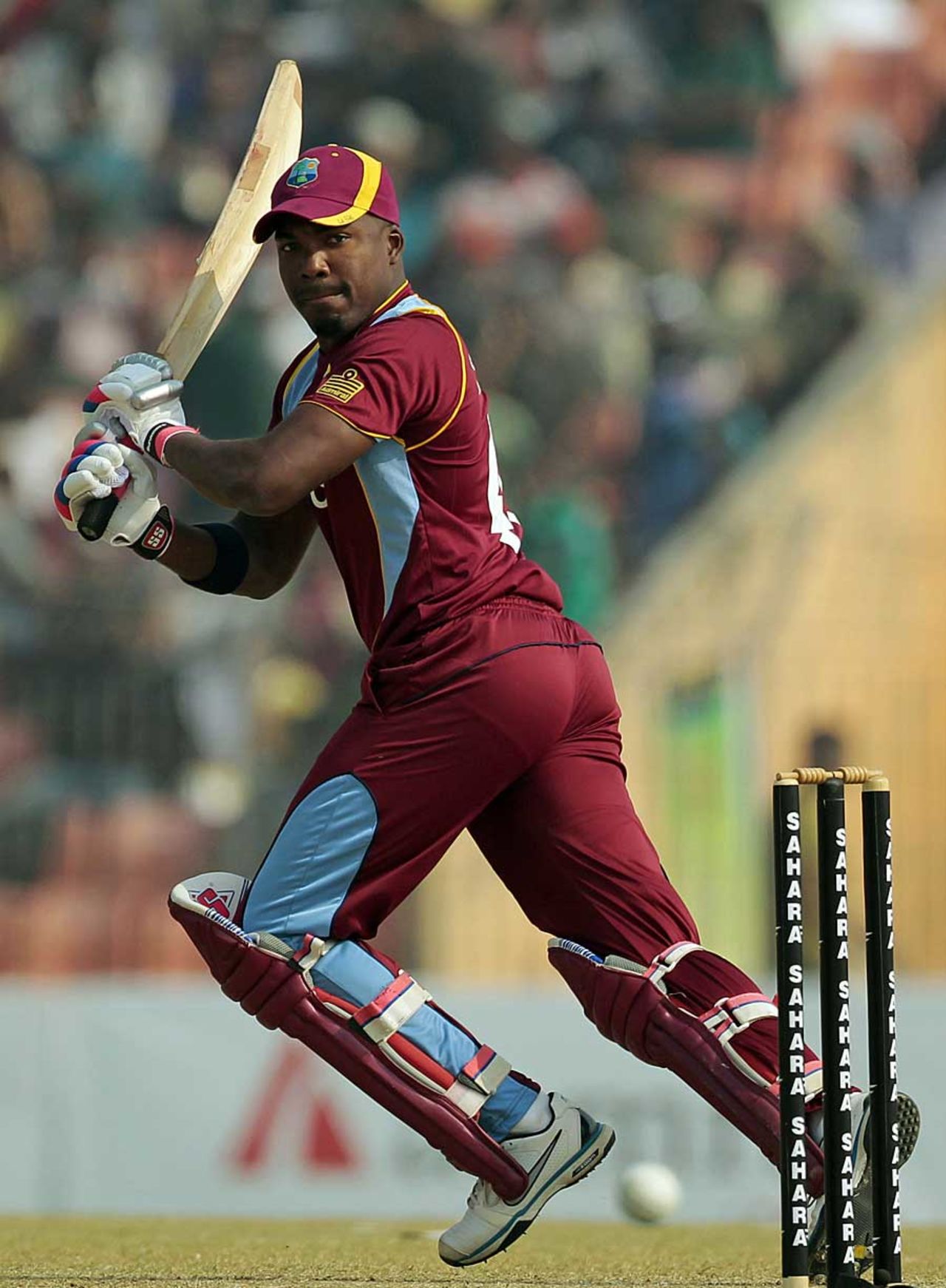 Darren Bravo cuts behind point, Bangladesh v West Indies, 1st ODI, Khulna, November 30, 2012
