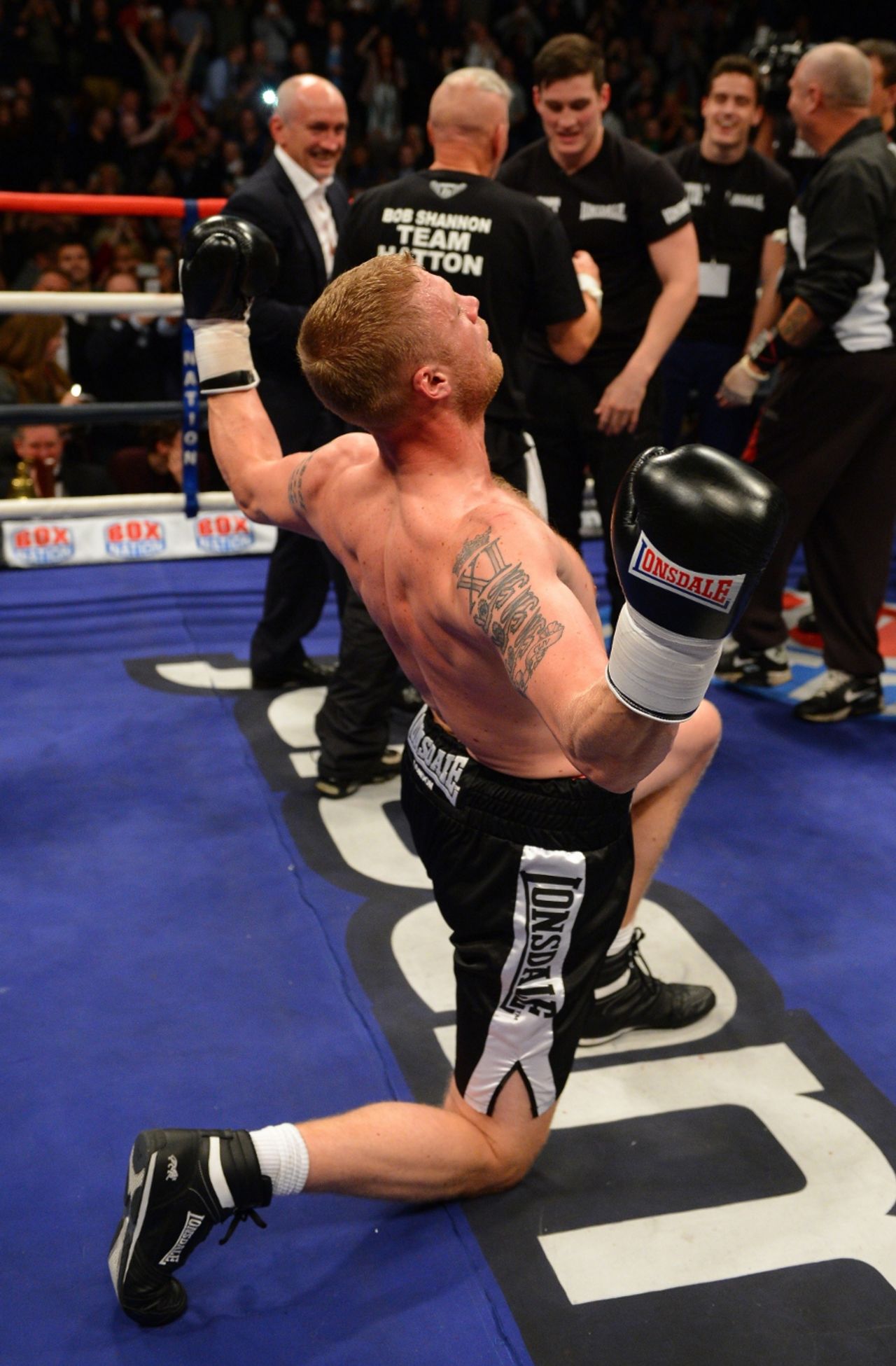 Andrew Flintoff after his fight, Manchester, November 30, 2012
