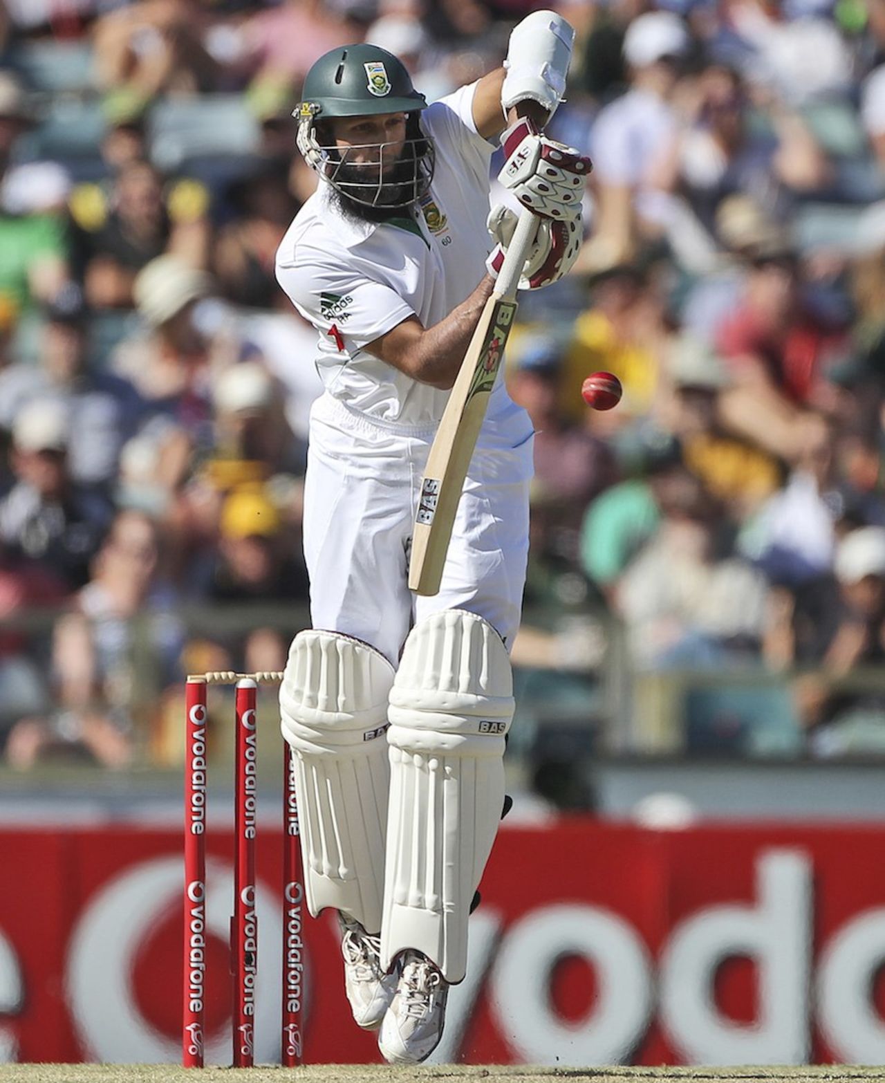 Hashim Amla turns the ball towards leg, Australia v South Africa, 3rd Test, 2nd day, Perth, December 1, 2012