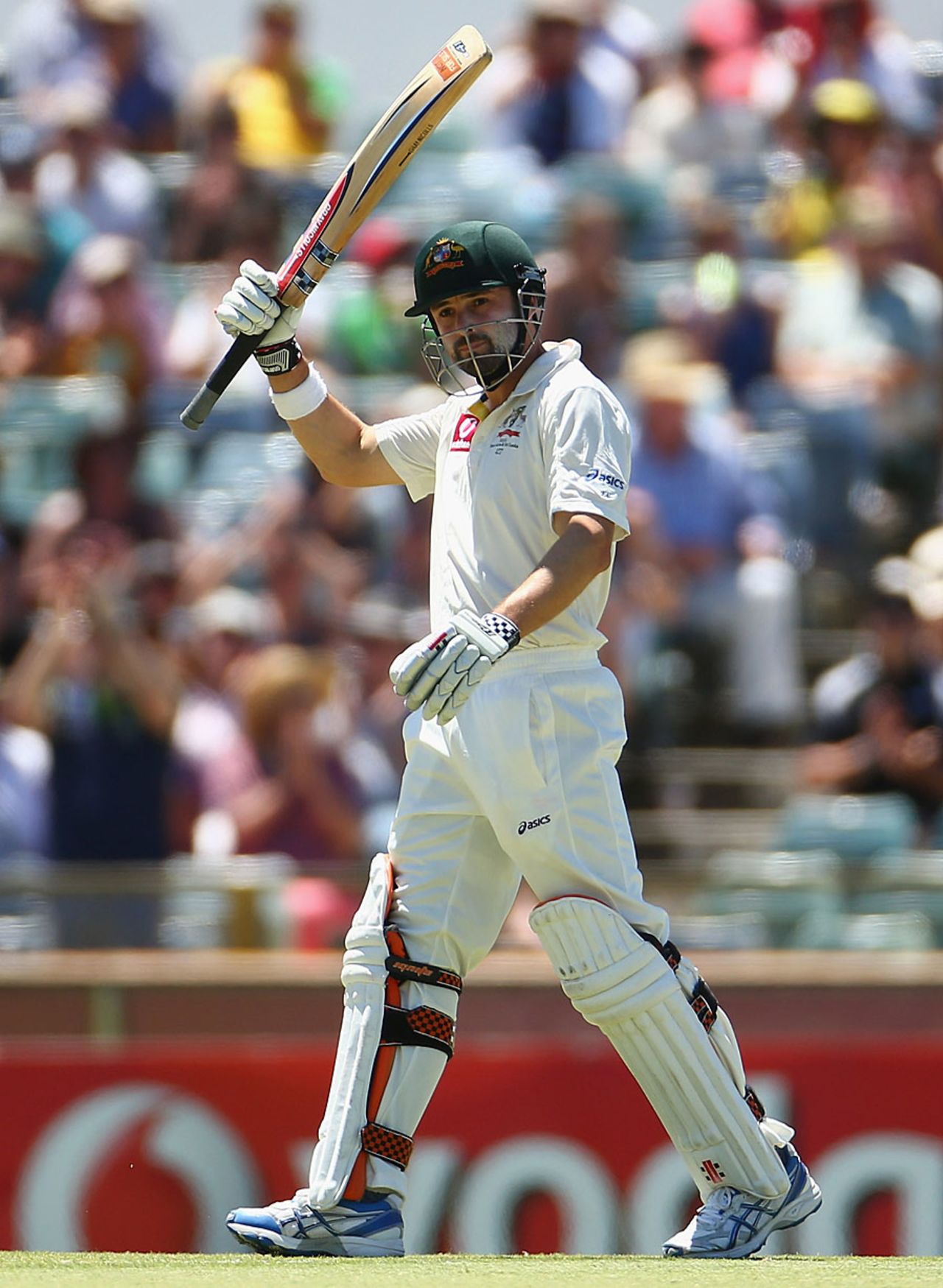 Ed Cowan scored a half-century before falling prey to the pull shot, Australia v South Africa, 3rd Test, Perth, 4th day, December 3, 2012