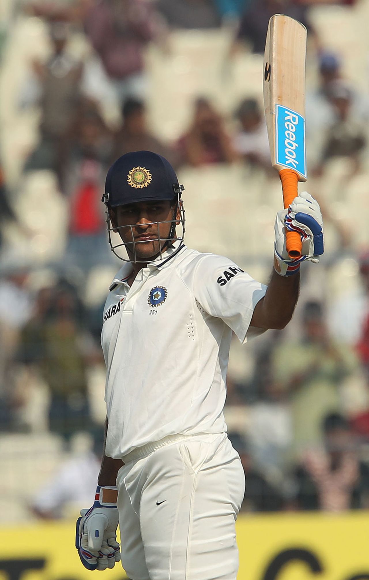 MS Dhoni scored a half-century batting with the tail, India v England, 3rd Test, Kolkata, 2nd day, December 6, 2012