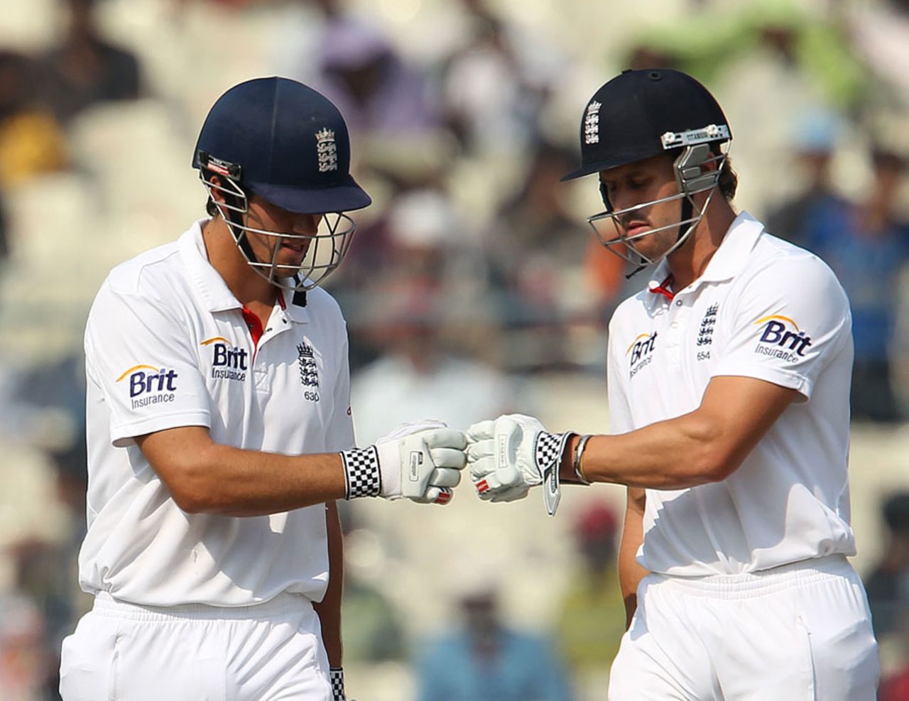 Alastair Cook and Nick Compton put on 165 for the first wicket, India v England, 3rd Test, Kolkata, 2nd day, December 6, 2012