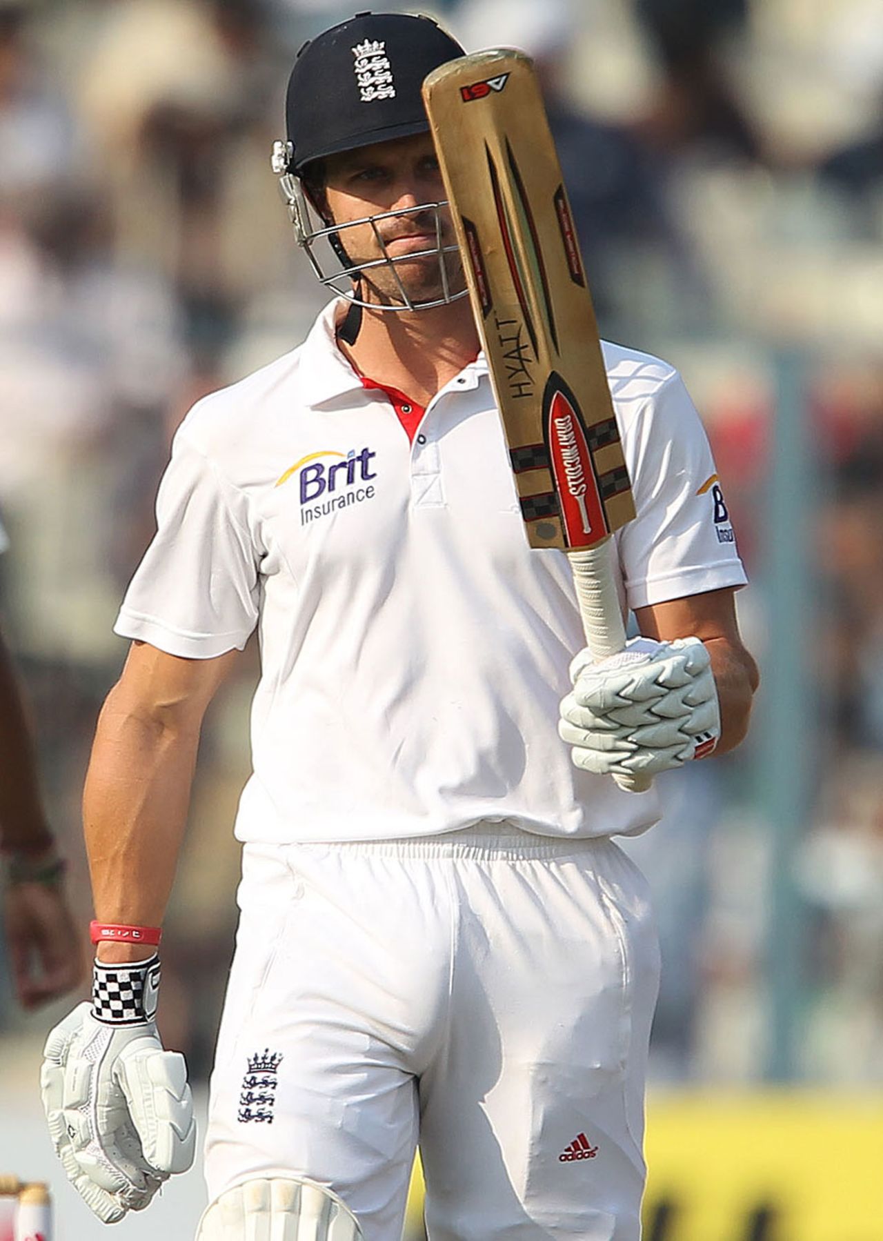 Nick Compton made his maiden Test half-century, India v England, 3rd Test, Kolkata, 2nd day, December 6, 2012