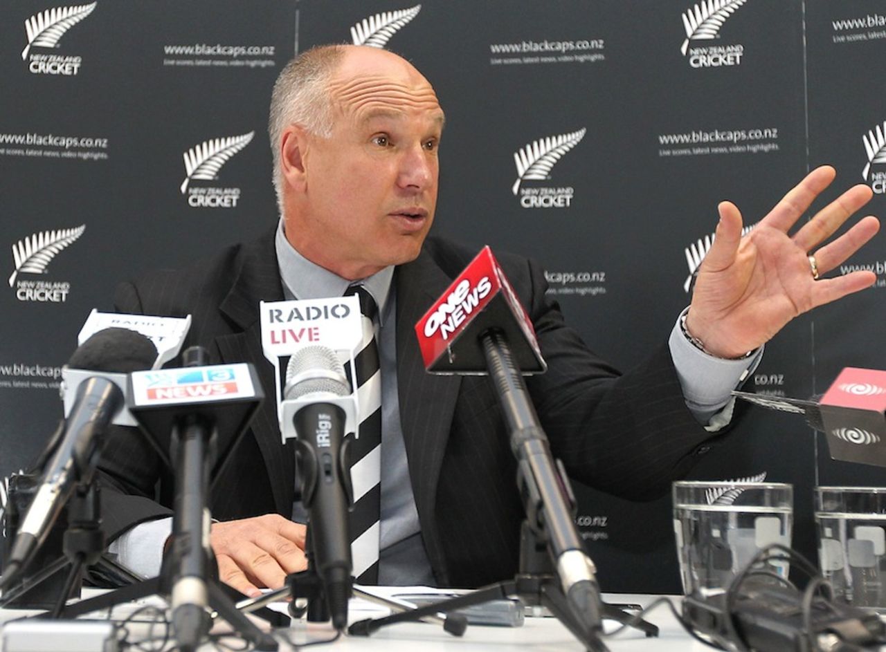 New Zealand Cricket chief executive David White at a press conference, Auckland, December 7, 2012