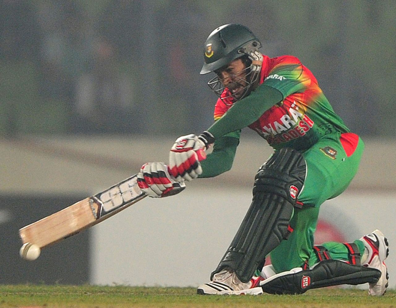 Mushfiqur Rahim featured in a 74-run partnership with Mahmudullah, Bangladesh v West Indies, 4th ODI, Mirpur, December 7, 2012