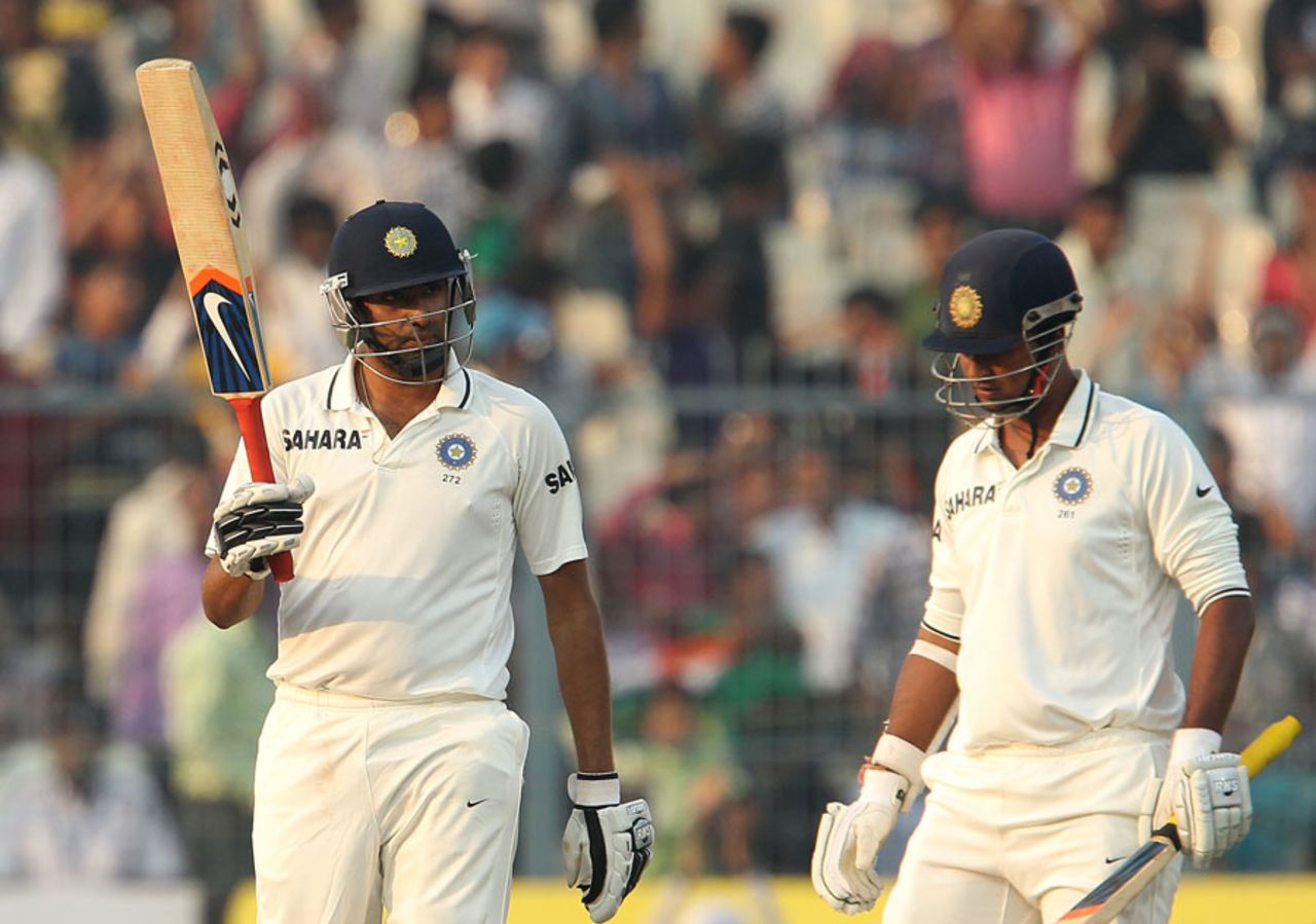 R Ashwin recorded a half-century whilst batting with No. 10, India v England, 3rd Test, Kolkata, 4th day, December 8, 2012