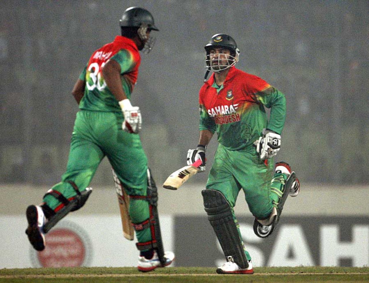Tamim Iqbal and Mahmudullah put together a century stand, Bangladesh v West Indies, only Twenty20, Mirpur, December 10, 2011