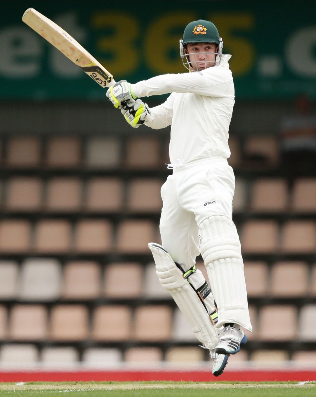 Phillip Hughes cuts hard, Australia v Sri Lanka, 1st Test, Hobart, 1st day, December 14, 2012
