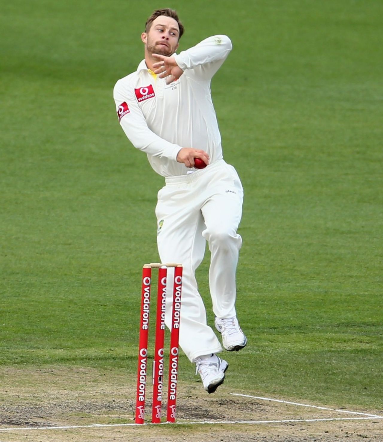 Matthew Wade bowls his first over in first-class cricket, Australia v Sri Lanka, 1st Test, Hobart, 5th day, December 18, 2012