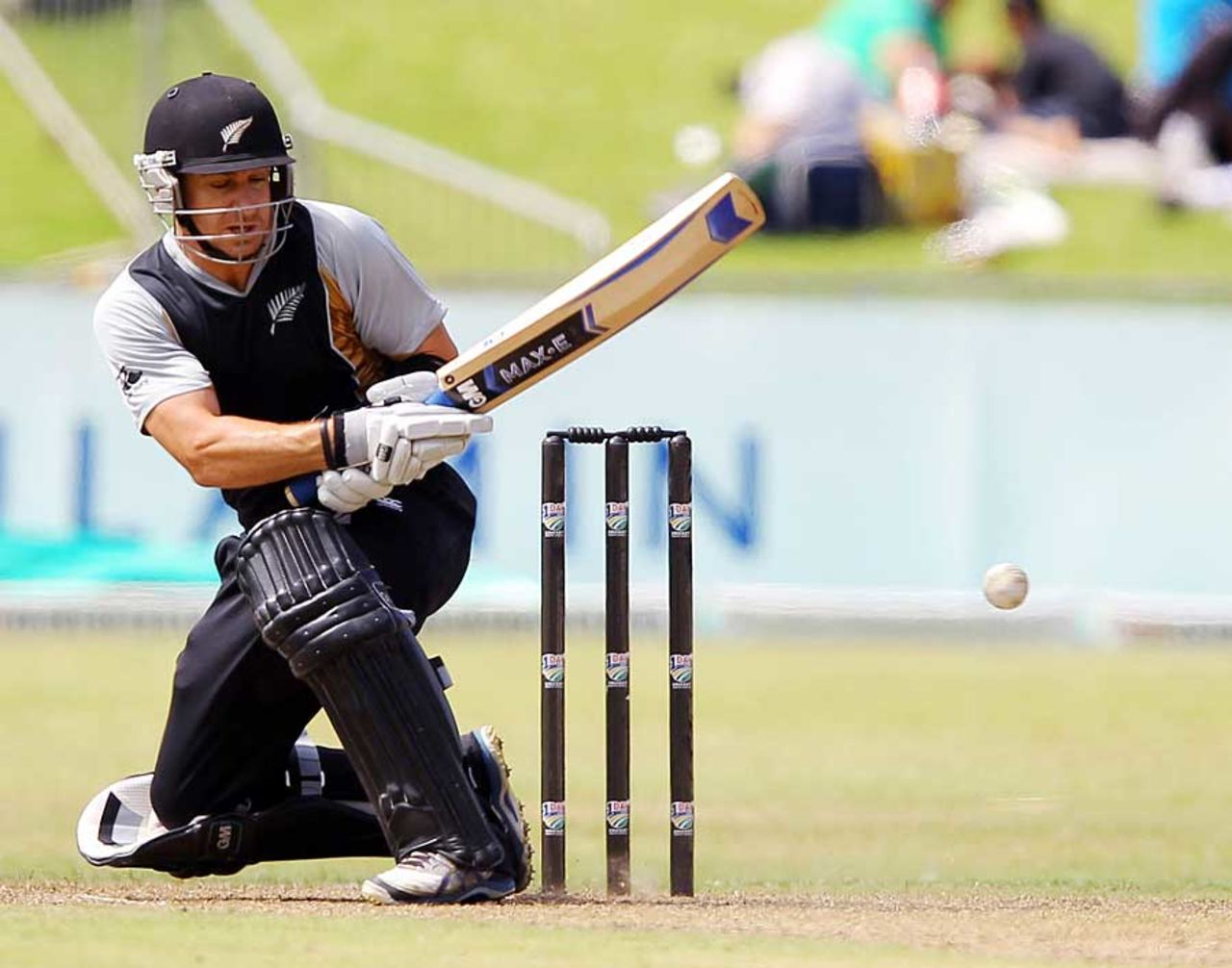 Nathan McCullum made 22 off 15 balls in the warm-up match, South Africa A v New Zealanders, Tour match, Pietermaritzburg, December 18, 2012