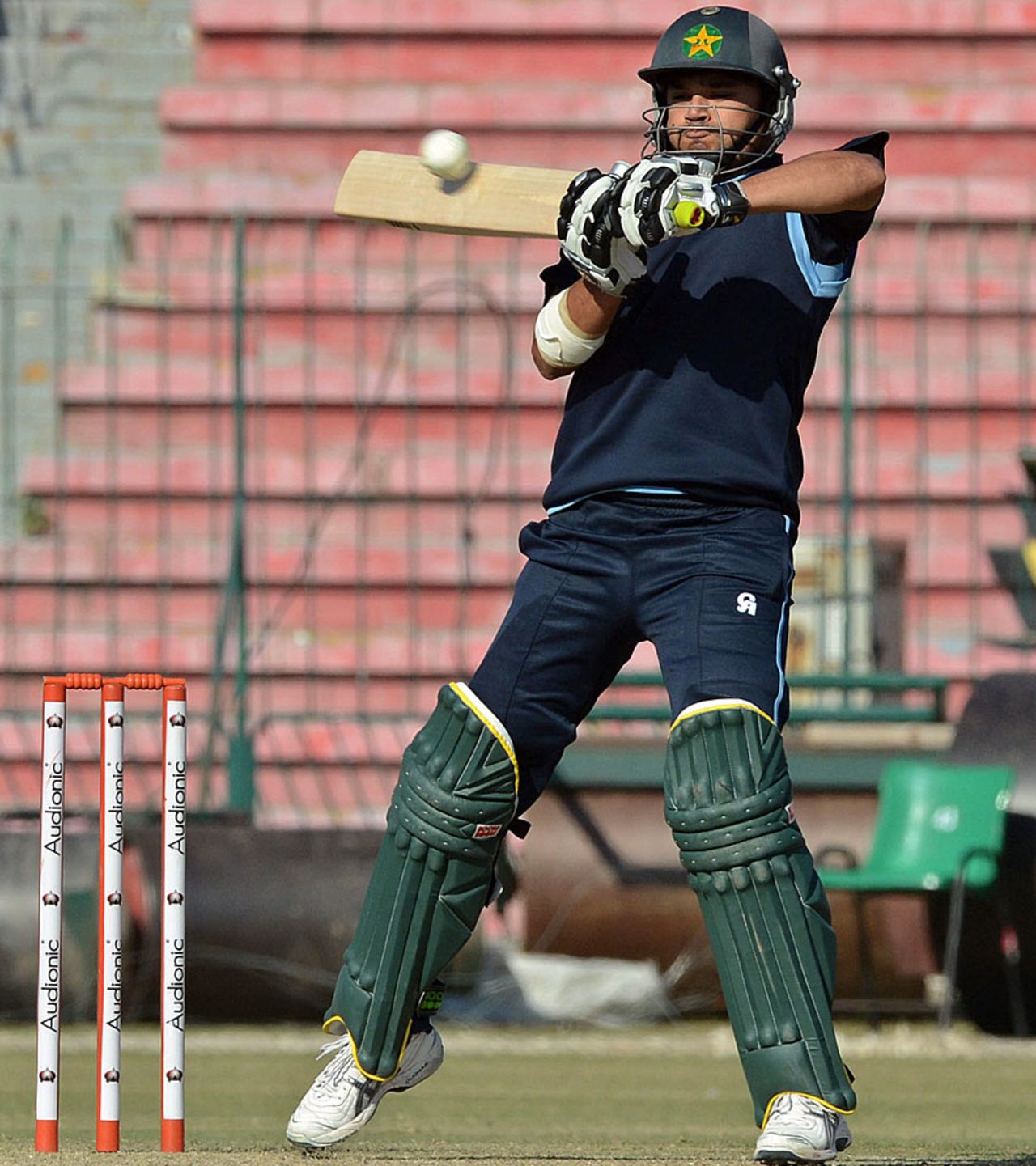 Azhar Ali bats during a practice match, Lahore, December 19, 2012
