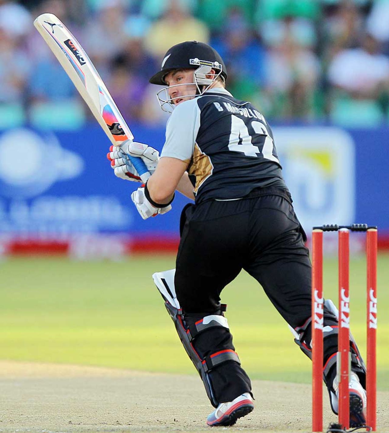 Brendon McCullum clips one through the leg side, South Africa v New Zealand, 1st Twenty20 international, Durban, December 21, 2012