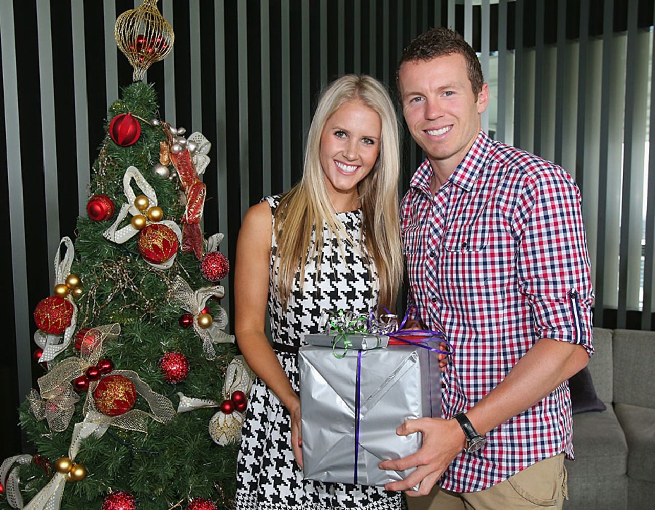 Peter Siddle with his partner, Melbourne, December 25, 2012