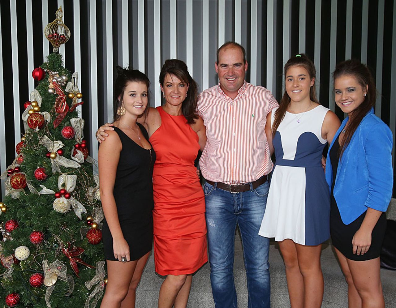 Australia's coach Mickey Arthur with his family, Melbourne, December 25, 2012