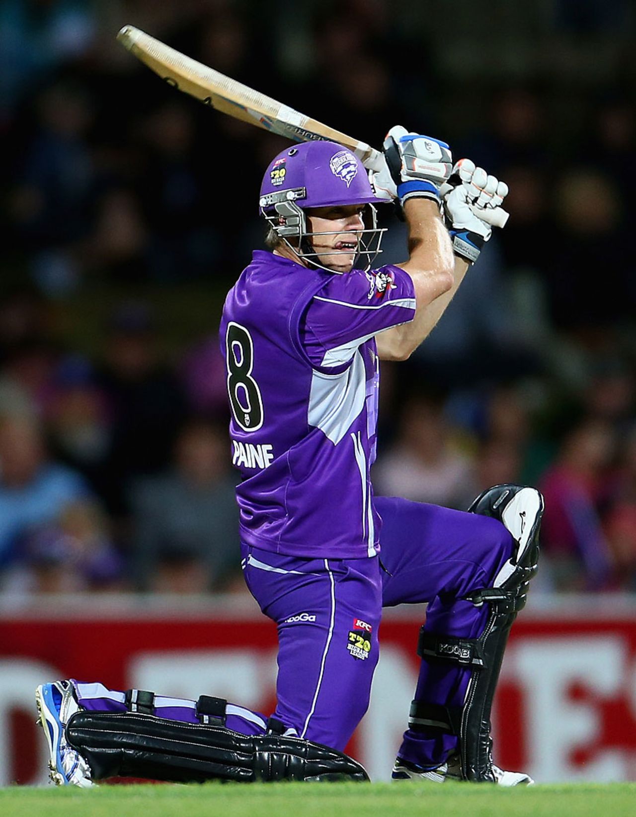 Tim Paine drives through the off side, Hobart Hurricanes v Perth Scorchers, BBL, Hobart, January 1, 2013