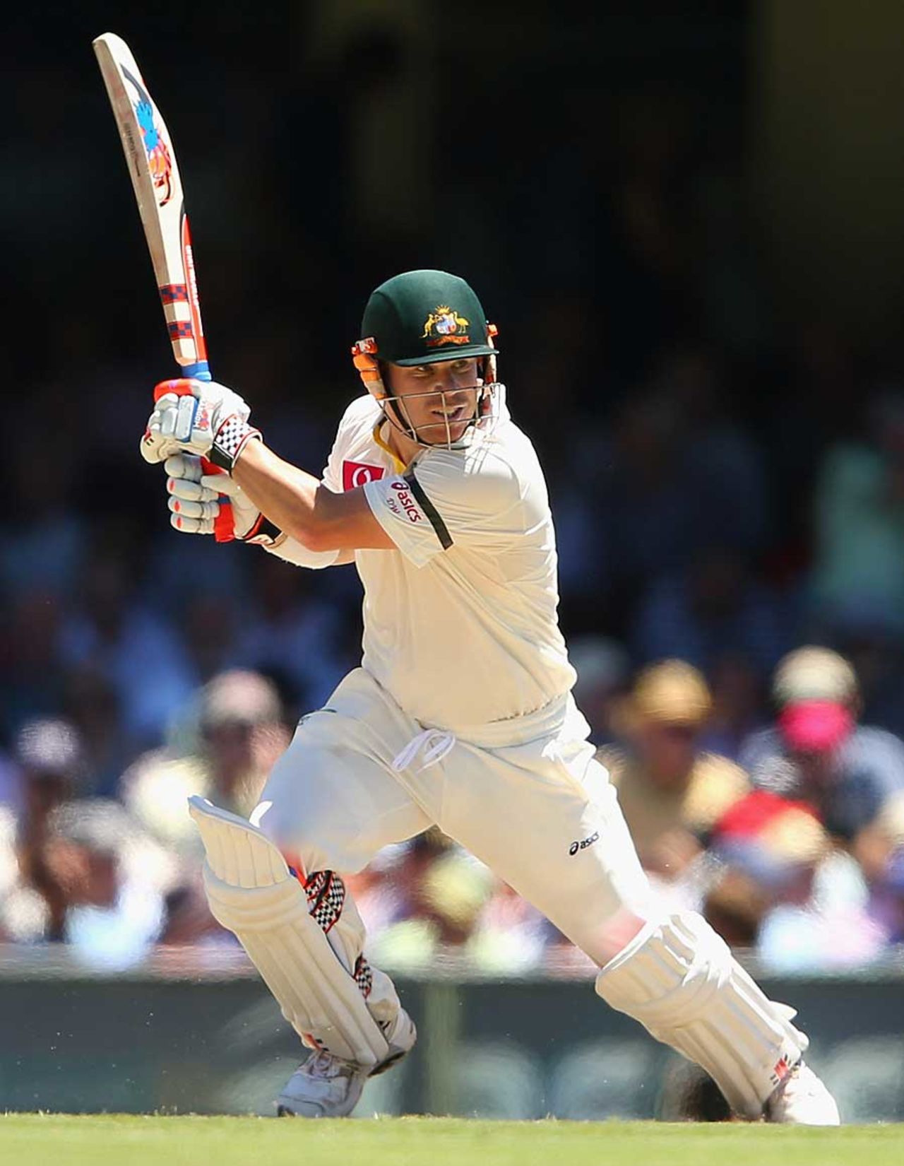 David Warner cuts, Australia v Sri Lanka, 3rd Test, Sydney, 2nd day, January 4, 2013