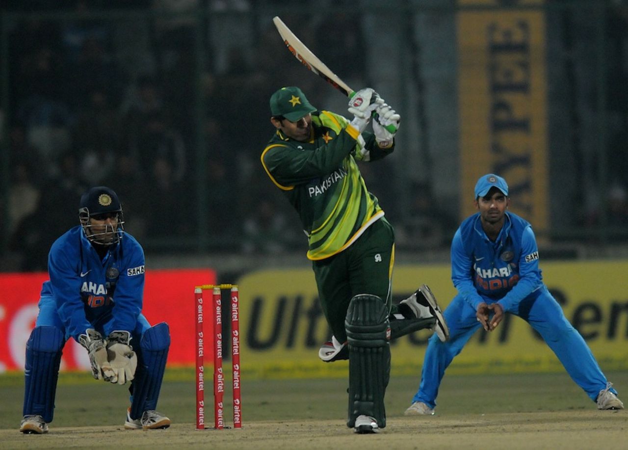 Misbah-ul-Haq scored 39 off 82 balls, India v Pakistan, 3rd ODI, Delhi, January 6, 2013