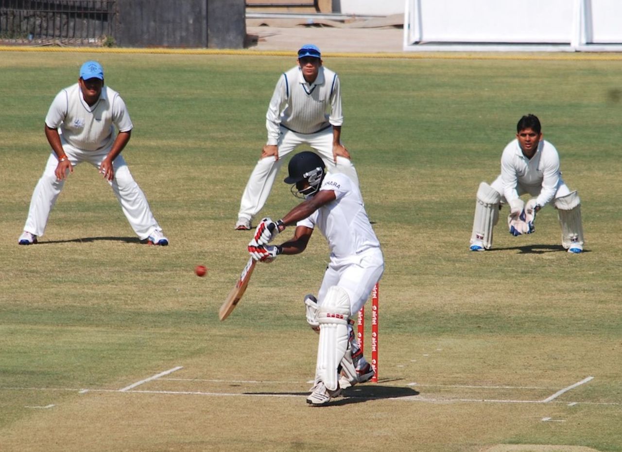 Imtiaz Ahmed was unbeaten on 53 off 35 balls, Services v UP, Ranji Trophy Quarter-final, Indore, 1st day, January 6, 2012