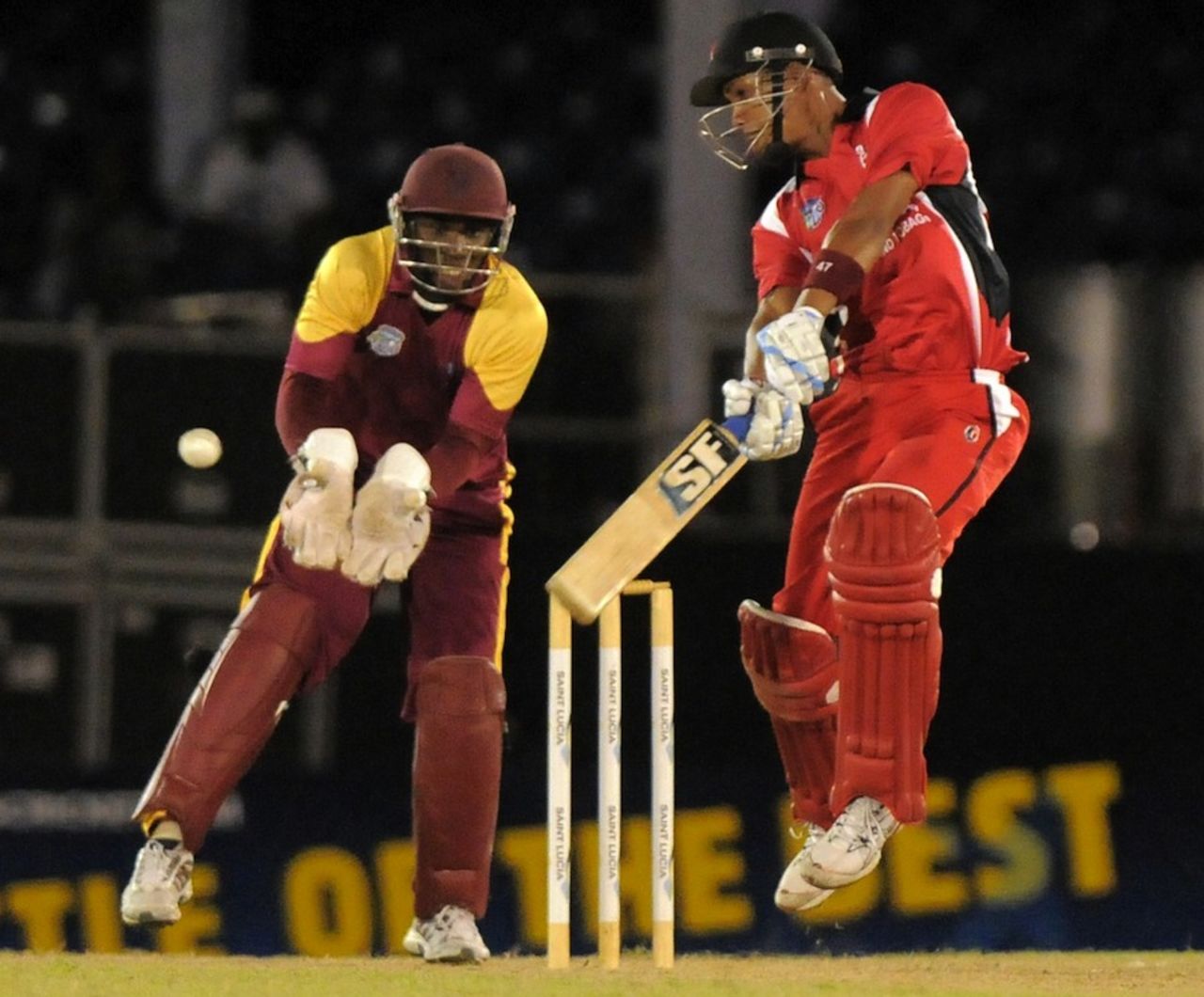 Lendl Simmons made 62 off 46 balls, Trinidad & Tobago v Leeward Islands, Caribbean T20, Trinidad, January 9, 2013
