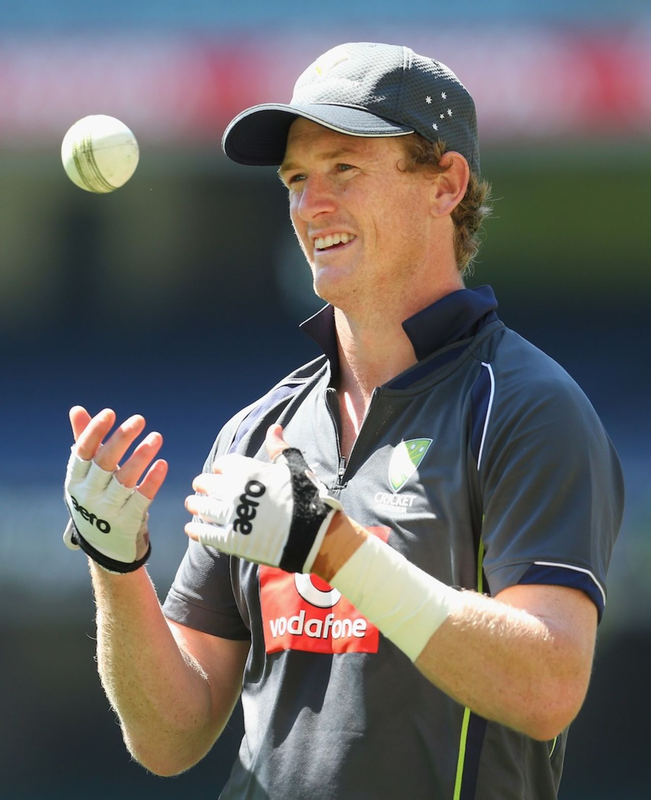 George Bailey at a training session on the eve of the first ODI against Sri Lanka, Melbourne, January 10, 2013