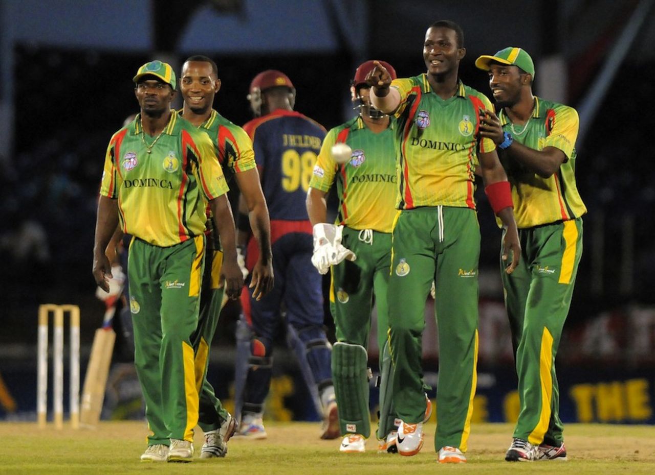 Darren Sammy scored 32 and took three wickets against CCC, CCC v Windward Islands, Caribbean T20, Trinidad, January 10, 2013