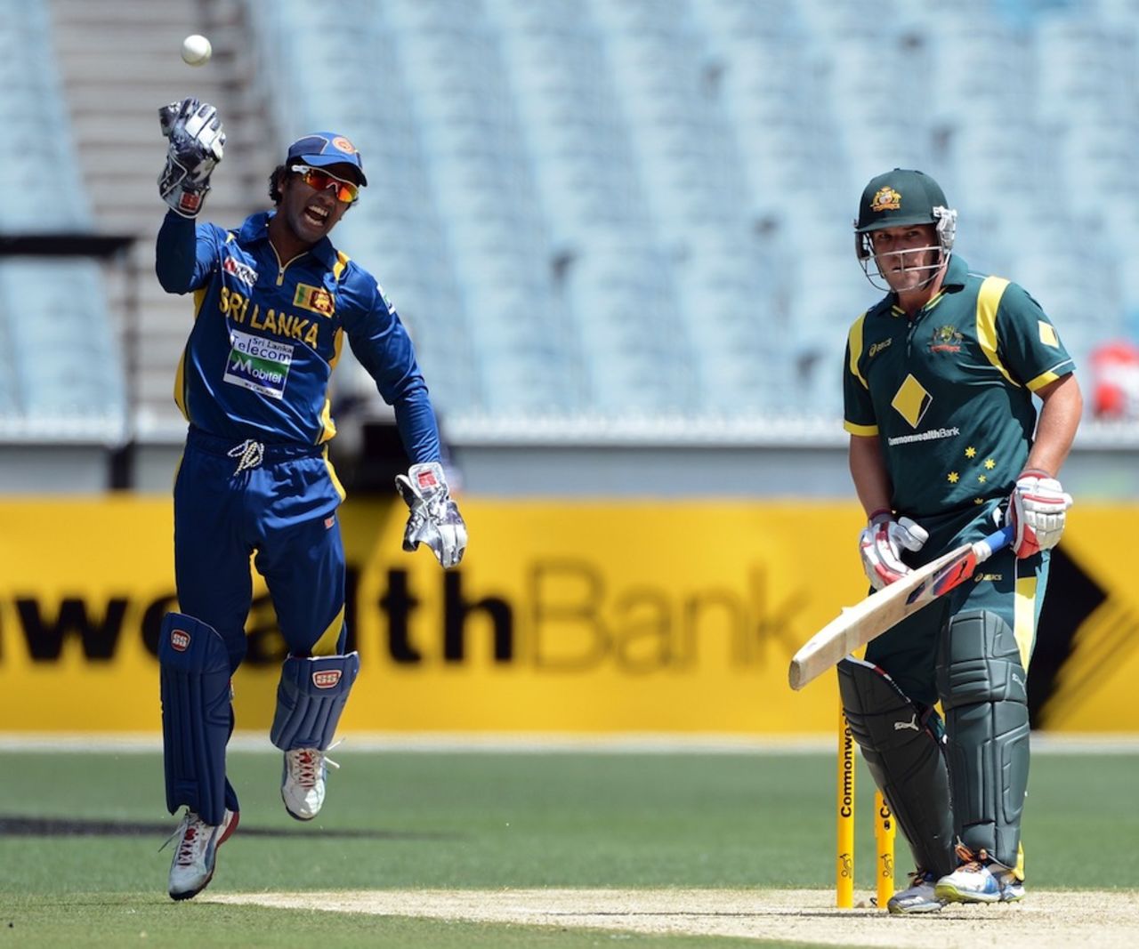 Dinesh Chandimal caught Aaron Finch, Australia v Sri Lanka, 1st ODI, Melbourne, January 11, 2013