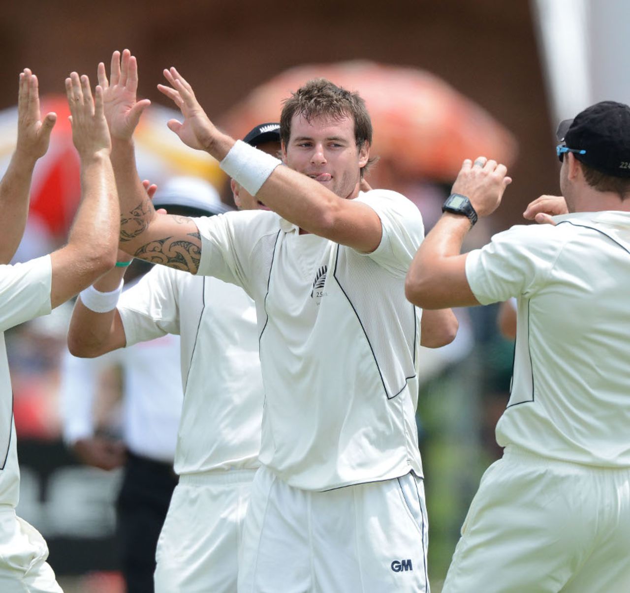Doug Bracewell removed Alviro Petersen, South Africa v New Zealand, 2nd Test, Port Elizabeth, 1st day, January 11, 2013