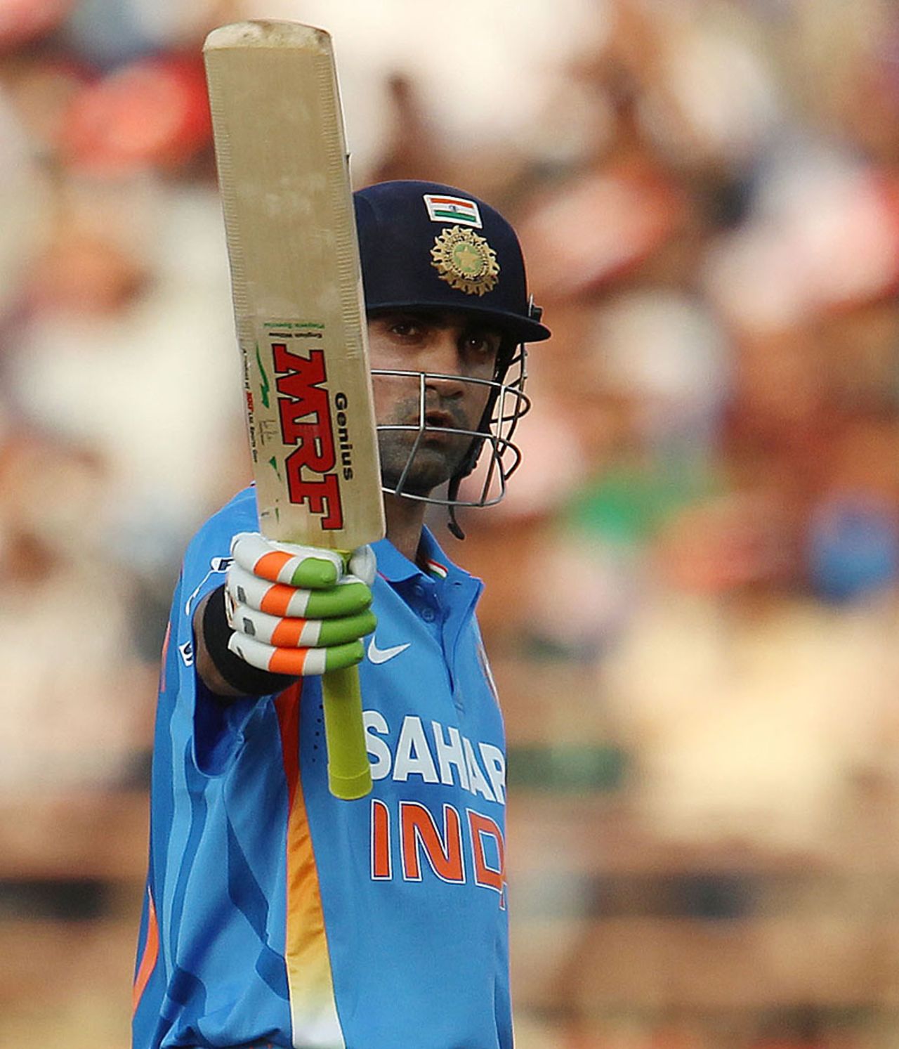 Gautam Gambhir scored a half-century at a run a ball, India v England, 1st ODI, Rajkot, January 11, 2013