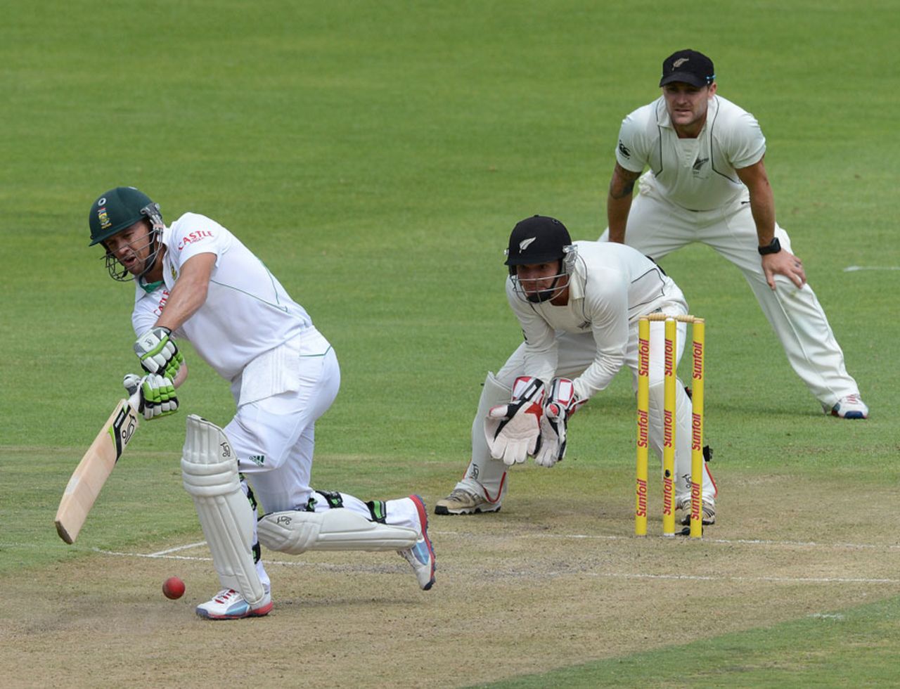 Hashim Amla looked well set going past a half-century, South Africa v New Zealand, 2nd Test, Port Elizabeth, 1st day, January 11, 2013