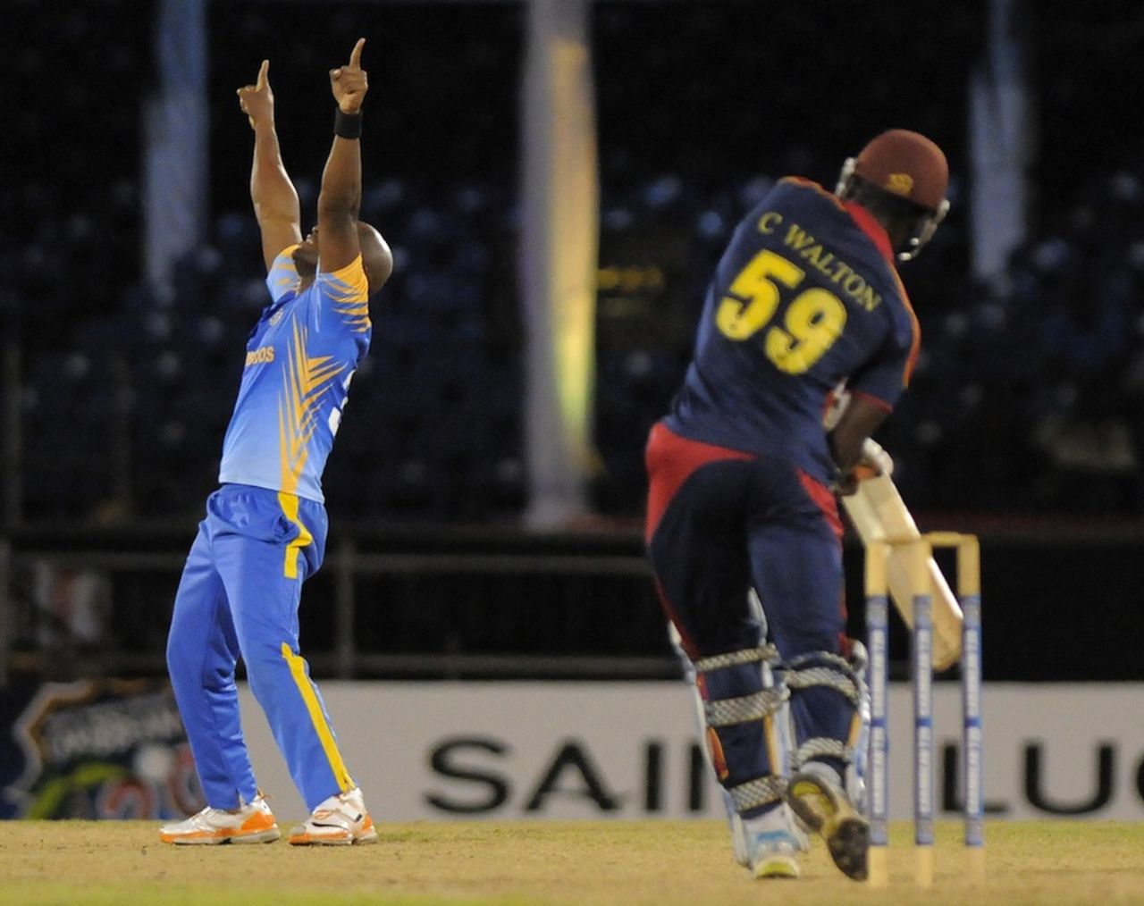 Tino Best took four wickets, Barbados v CCC, Caribbean T20, January 11, 2013