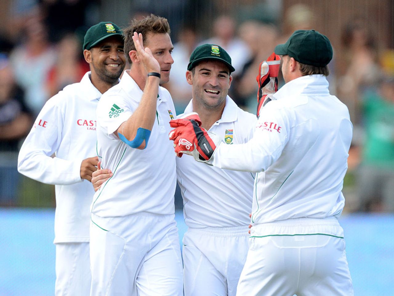 Dale Steyn bowled with fire during the evening session, South Africa v New Zealand, 2nd Test, Port Elizabeth, 2nd day, January 12, 2013