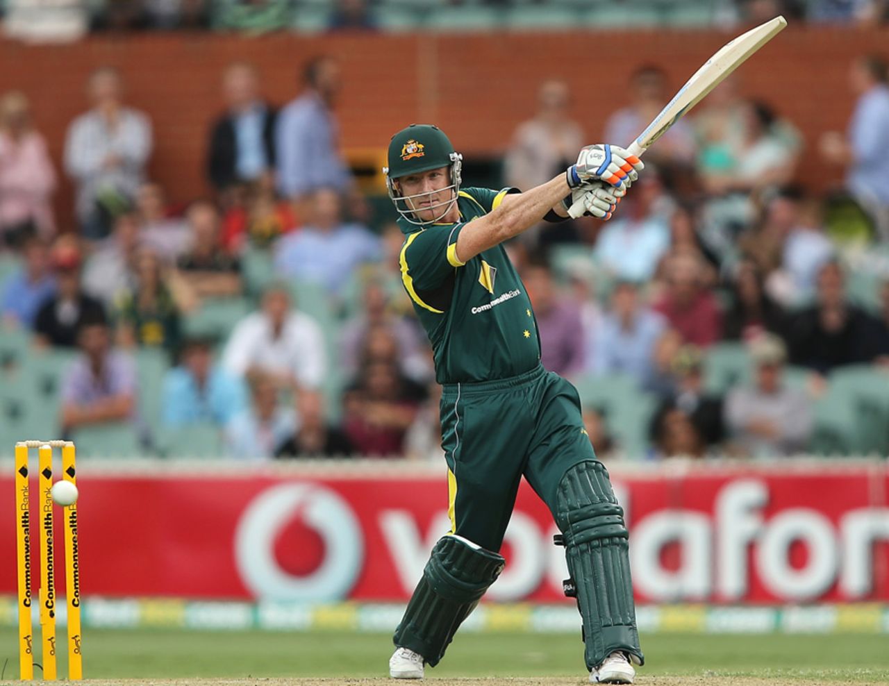 Brad Haddin goes hard at the cut, Australia v Sri Lanka, 2nd ODI, Adelaide, January 13, 2013