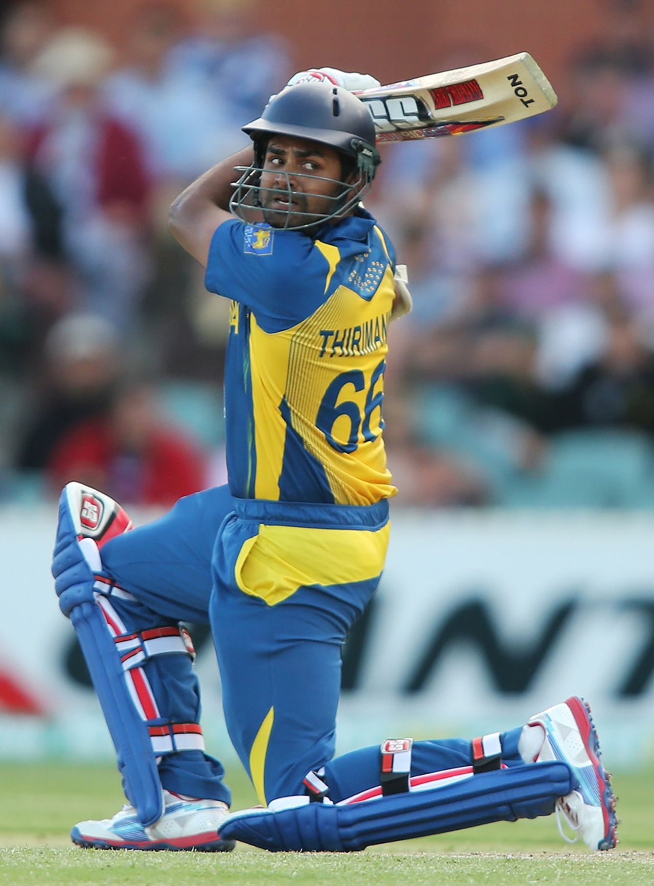 Lahiru Thirimanne drives behind square, Australia v Sri Lanka, 2nd ODI, Adelaide, January 13, 2013