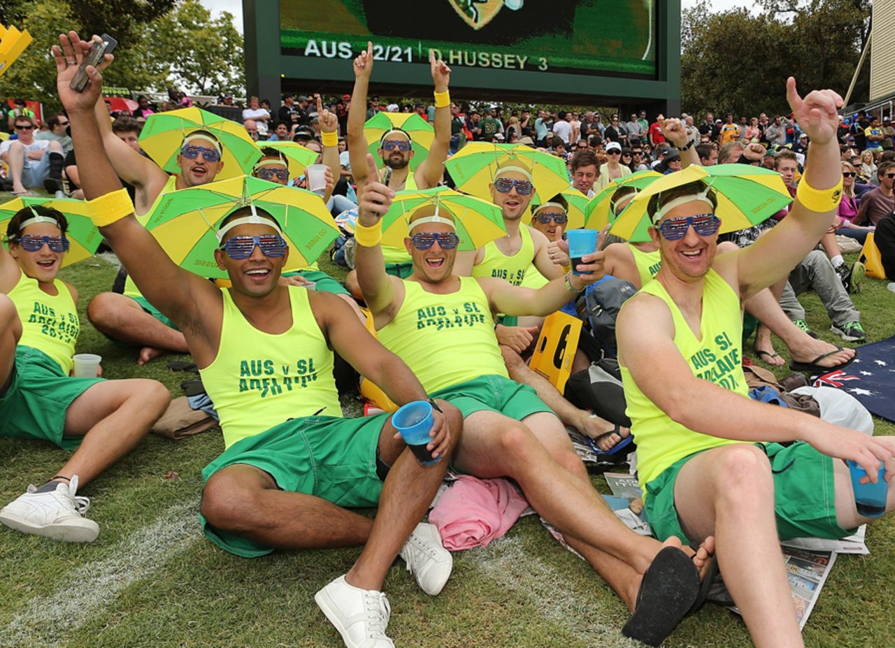 Fans enjoy the game on a Sunday afternoon at Adelaide Oval, Australia v Sri Lanka, 2nd ODI, Adelaide, January 13, 2013