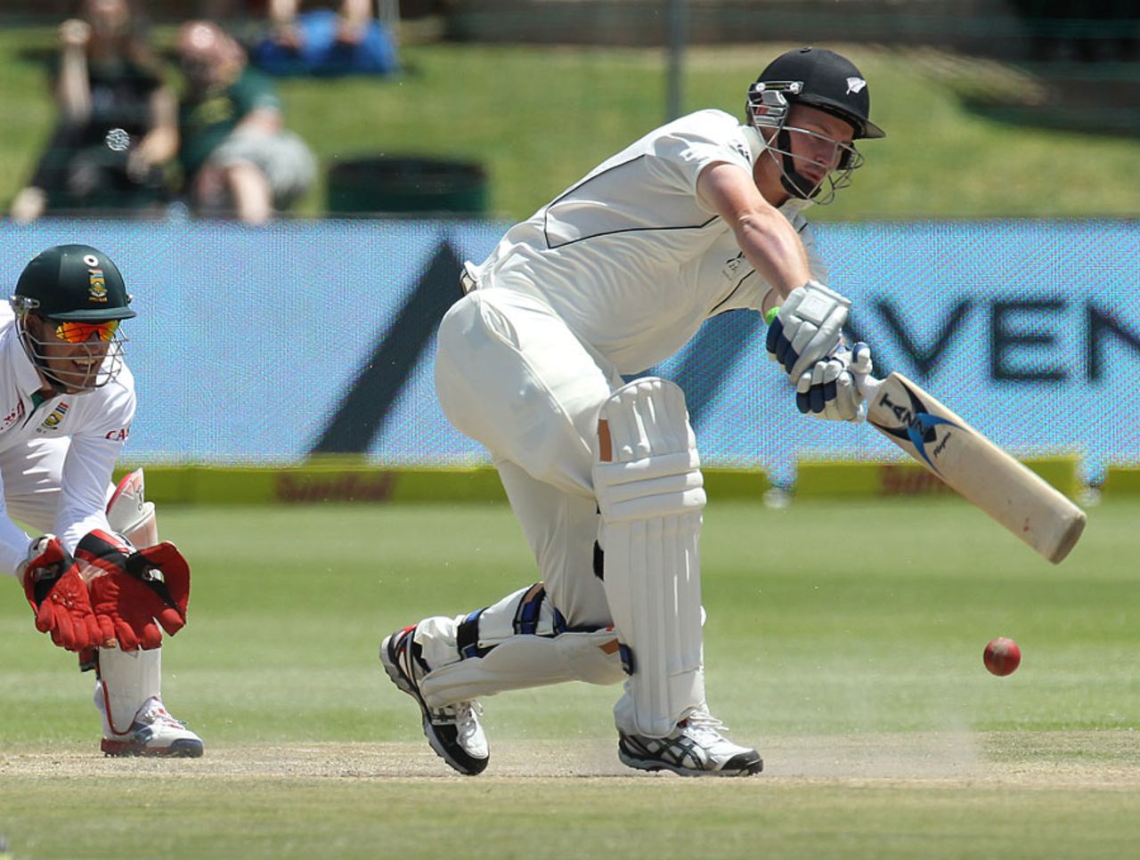 Colin Munro managed to avoid a pair on Test debut, South Africa v New Zealand, 2nd Test, Port Elizabeth, 4th day, January 14, 2013