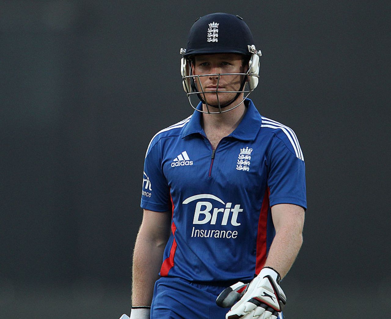 Eoin Morgan was out for a second-ball duck, India v England, 2nd ODI, Kochi, January 15, 2013