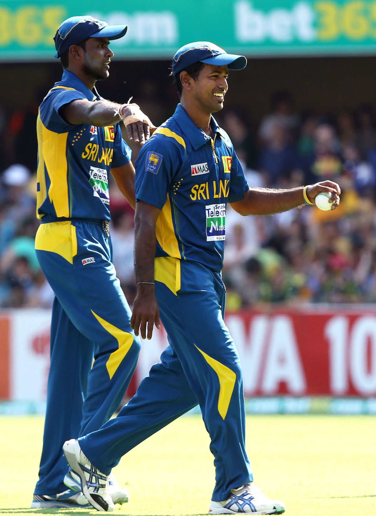 Nuwan Kulasekara was named Man of the Match for his five-wicket haul, Australia v Sri Lanka, 3rd ODI, Brisbane, January 18, 2013