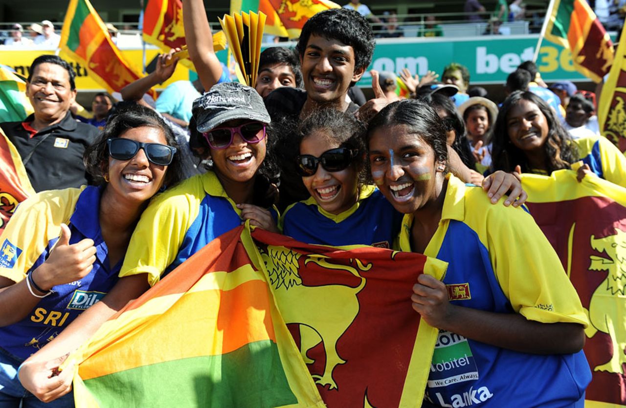 Sri Lanka supporters revel in their team's success, Australia v Sri Lanka, 3rd ODI, Brisbane, January 18, 2013