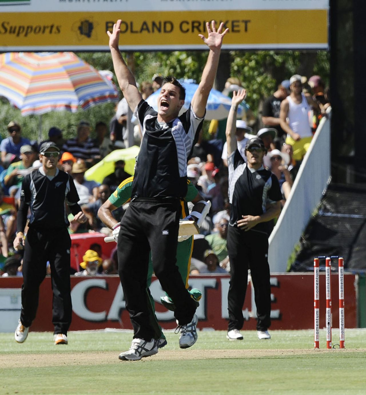 Mitchell McClenaghan took two wickets in his first spell, South Africa v New Zealand, 1st ODI, Paarl, January 19, 2013