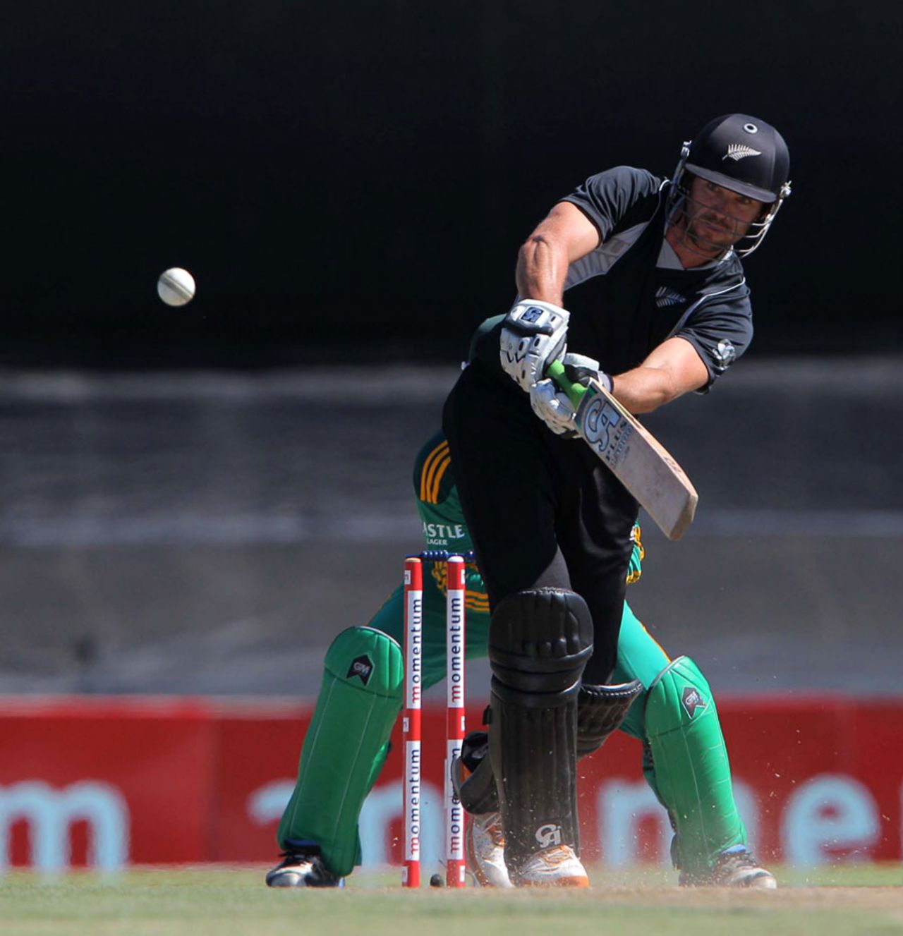 James Franklin battled hard and steered New Zealand to an unlikely victory with 47 not out, South Africa v New Zealand, 1st ODI, Paarl, January 19, 2013