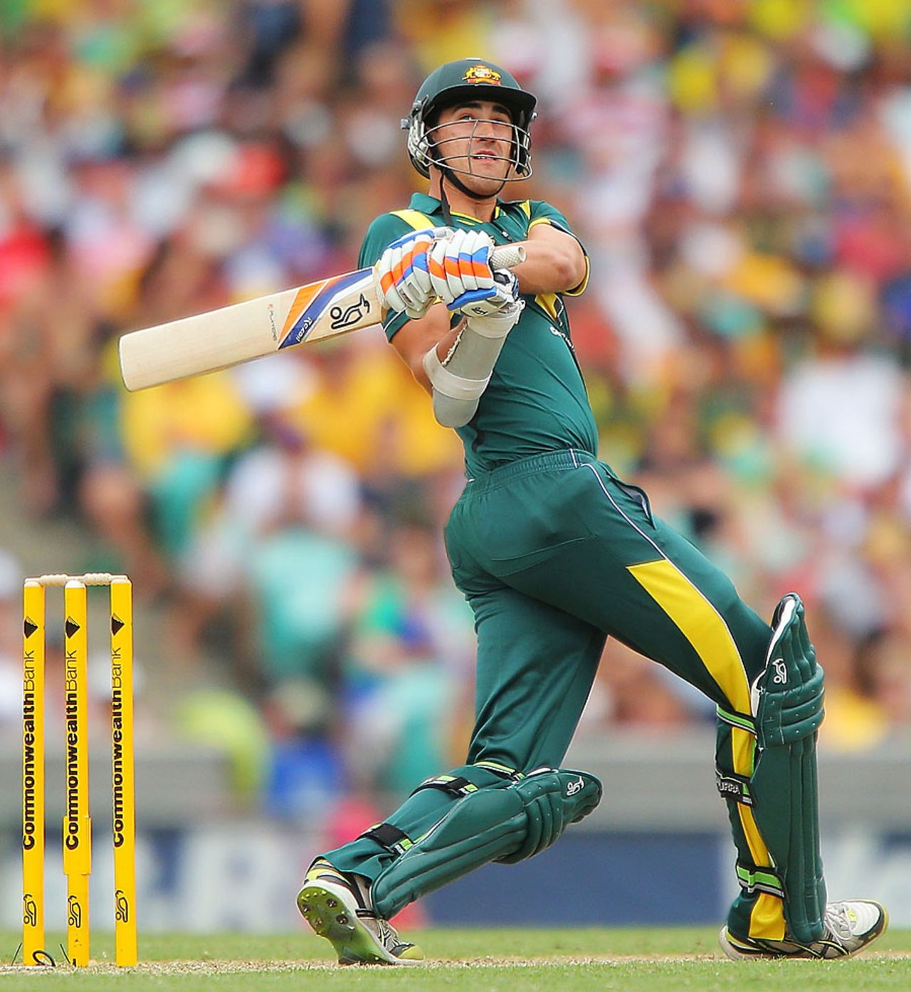 No. 9 Mitchell Starc scored a valuable half-century, Australia v Sri Lanka, 4th ODI, Sydney, January 20, 2013