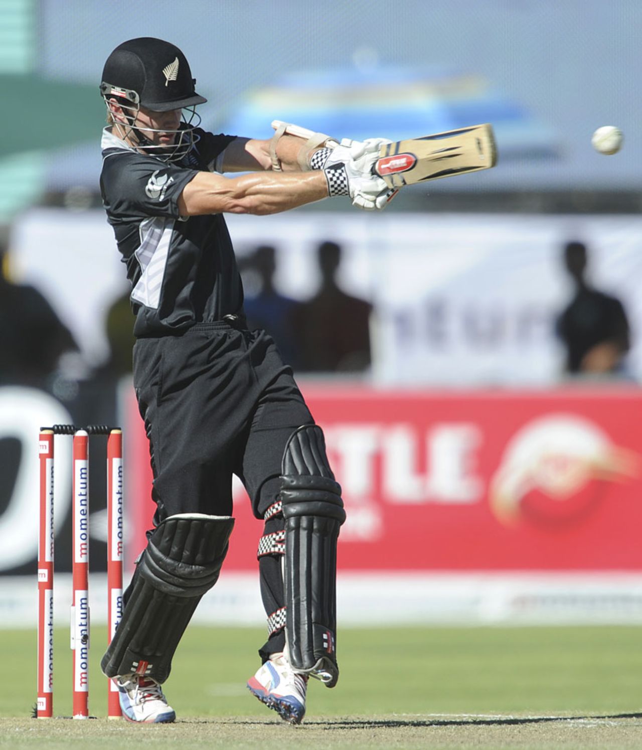 Kane Williamson pulls during his unbeaten 145, South Africa v New Zealand, 2nd ODI, Kimberley, January 22, 2013