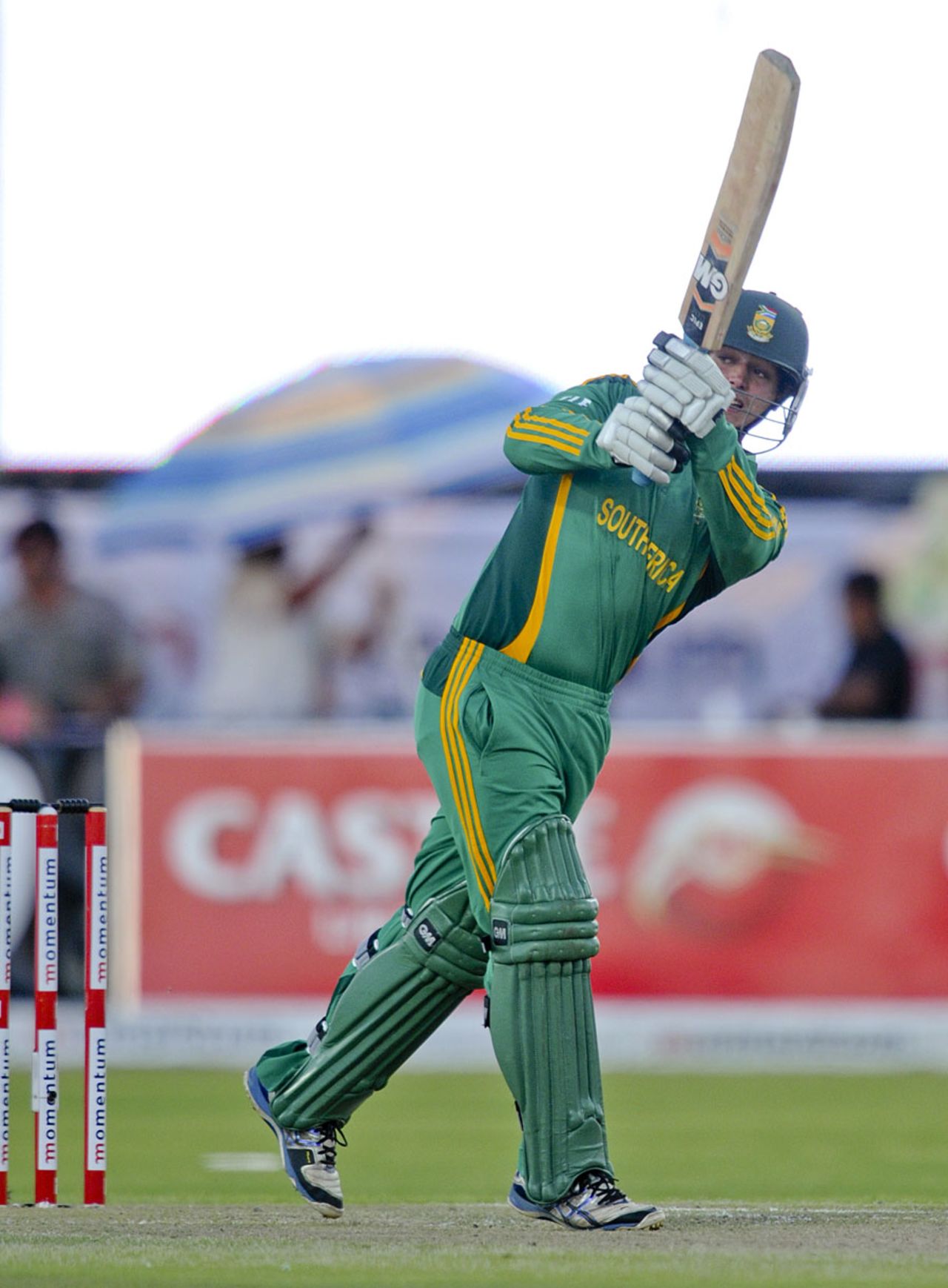 Quinton de Kock flicks to the leg side, South Africa v New Zealand, 2nd ODI, Kimberley, January 22, 2013
